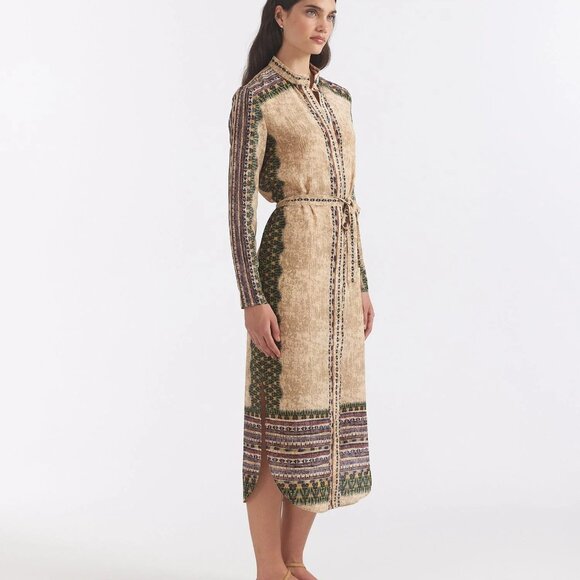 Saloni Molly D Dress in Mandisa Stripe - Picture 5 of 12